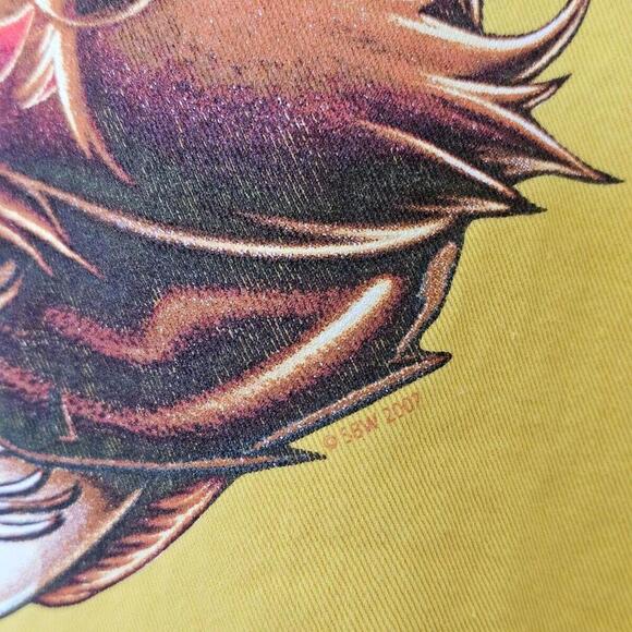 Sturgis Rally 2007 Yellow Sleeveless Denim Motorcycle Bike Week Shirt Mens 5XL - Picture 3 of 12